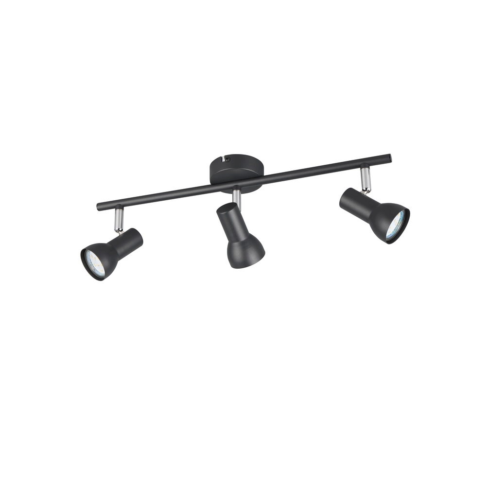 Ceiling lamp Cantar black 3-lights Trio 4017807615920