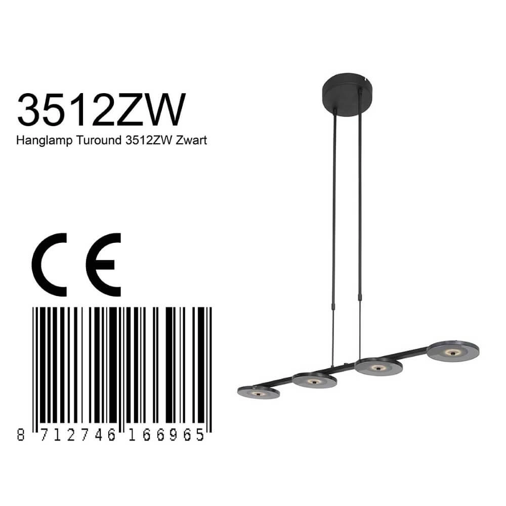Black LED office lamp Turound Steinhauer 8712746166965
