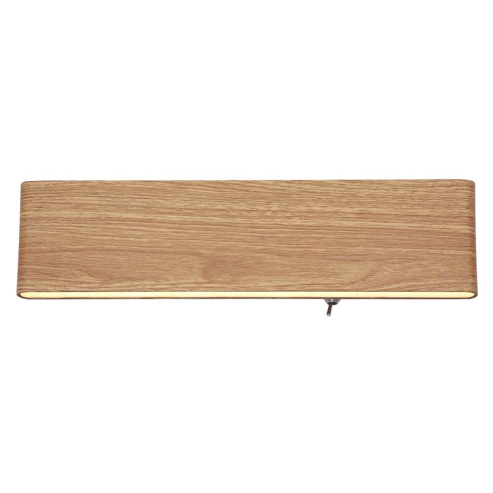 Design wall lamp Siegfried M wood with switch Globo 9007371418145
