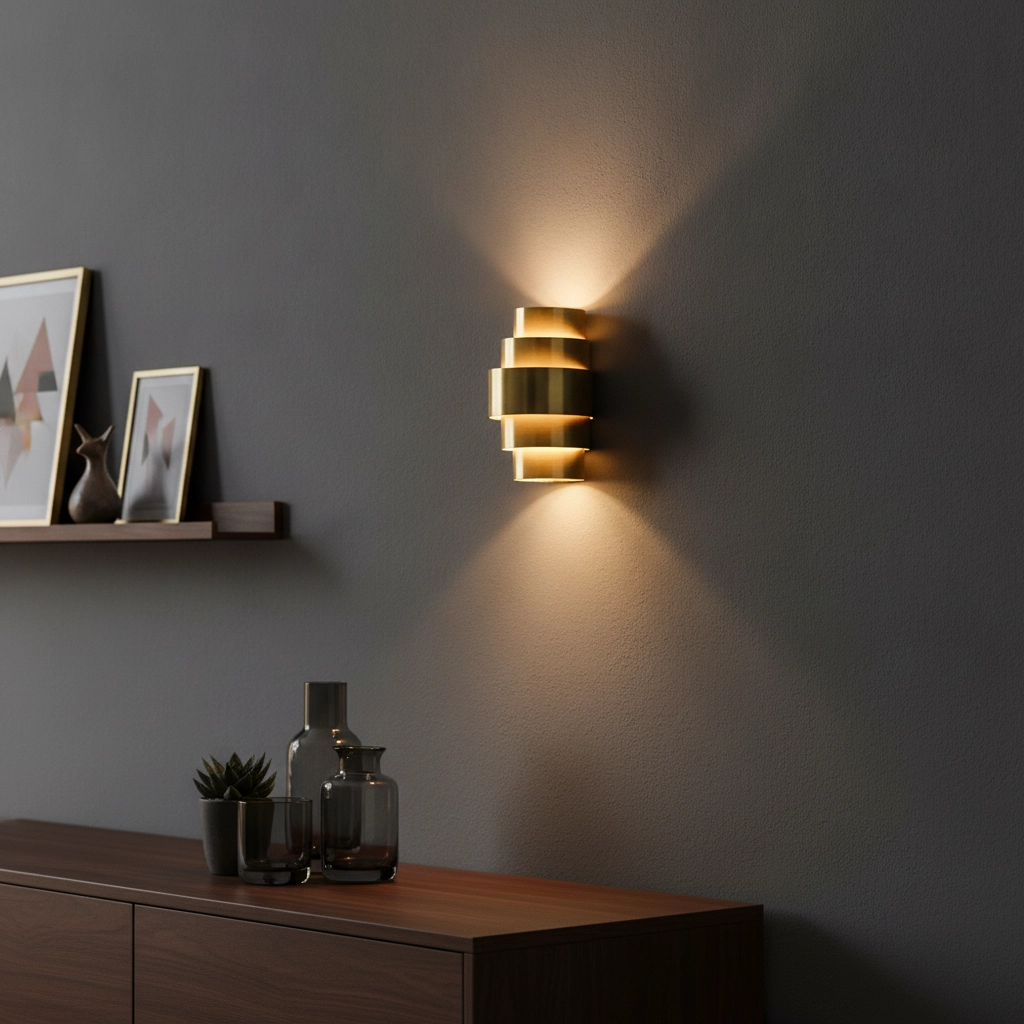 Design wall lamp Rolls bronze