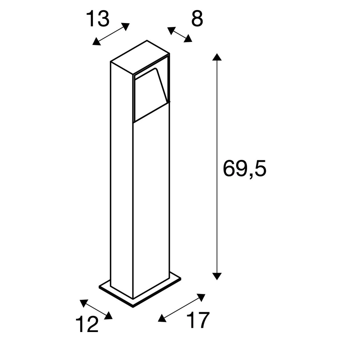 Garden lighting Logs 70 angular design SLV 4024163131414