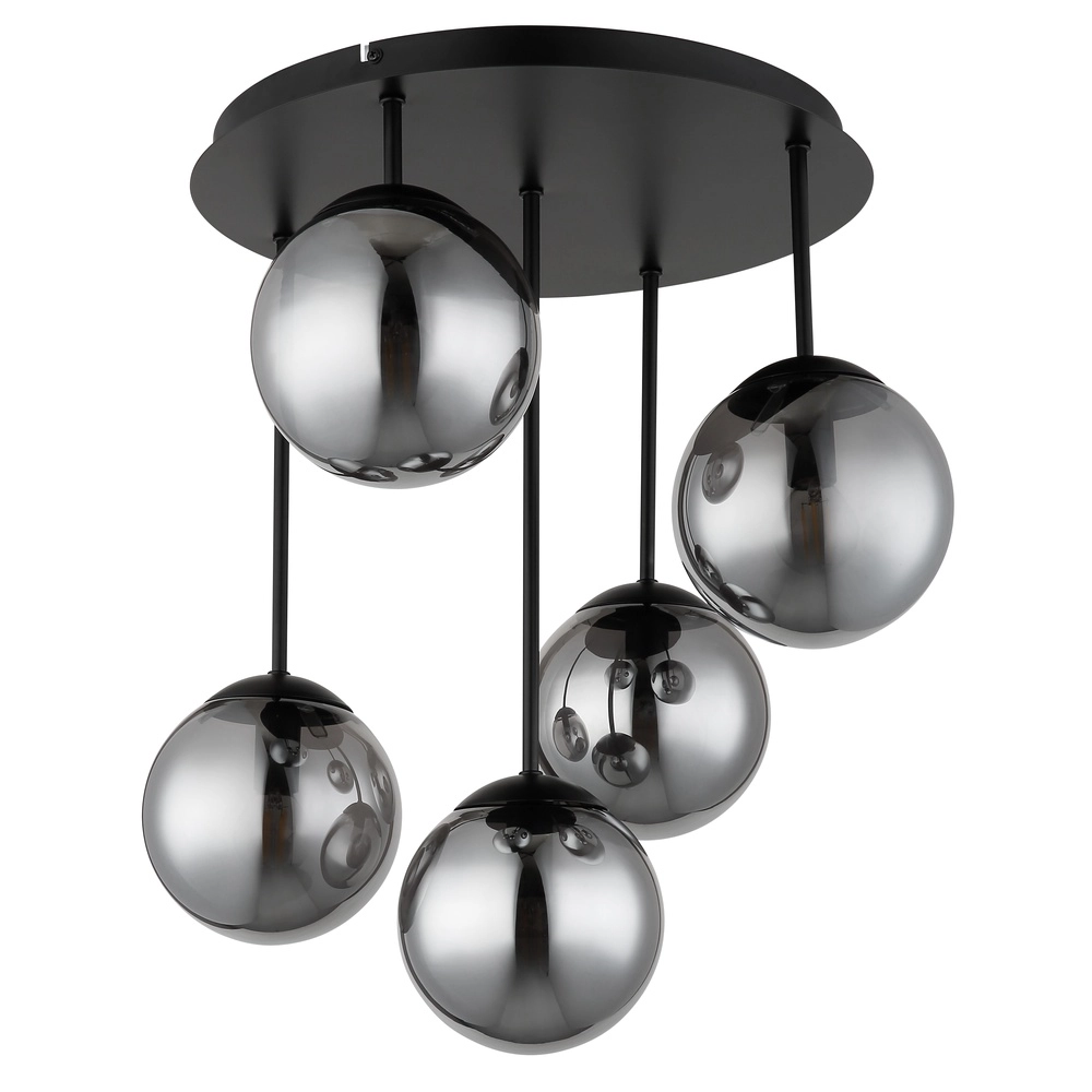 5-light ceiling lamp Harmon Black Globo 9007371592531