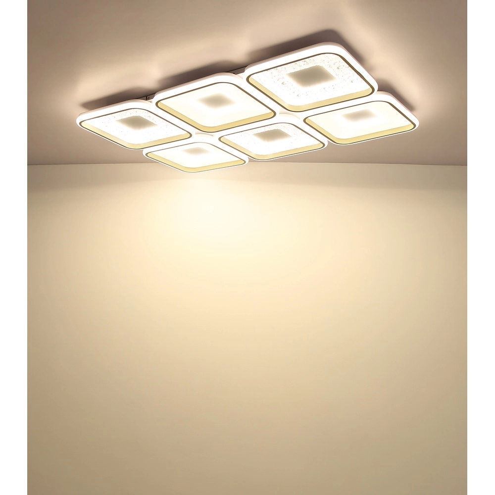 Modern ceiling lamp Mosaiko 100cm sand brown Globo 9007371578764