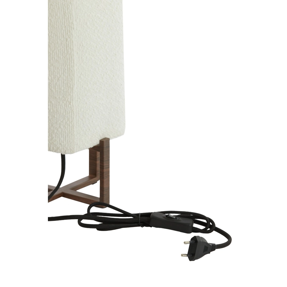 Table lamp Wyn 39cm - cream rope with walnut look Light & Living 8717807792534