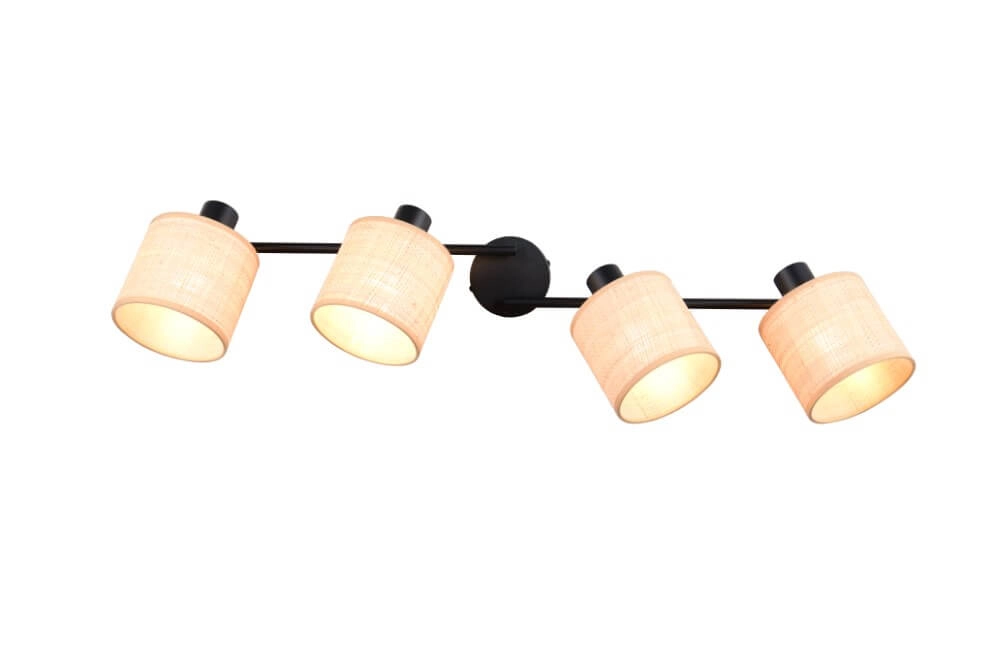 4-light ceiling lamp Aimee with cream caps Trio 4017807637359