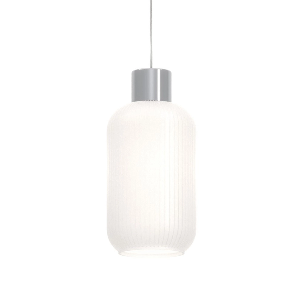 Design pendant lamp Dasmina chrome with white Ø 13cm