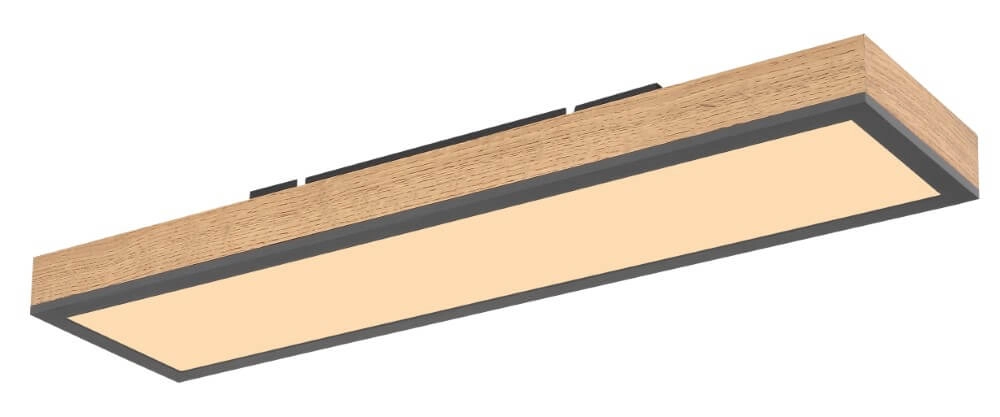 Wooden led ceiling light Doro 60x15cm