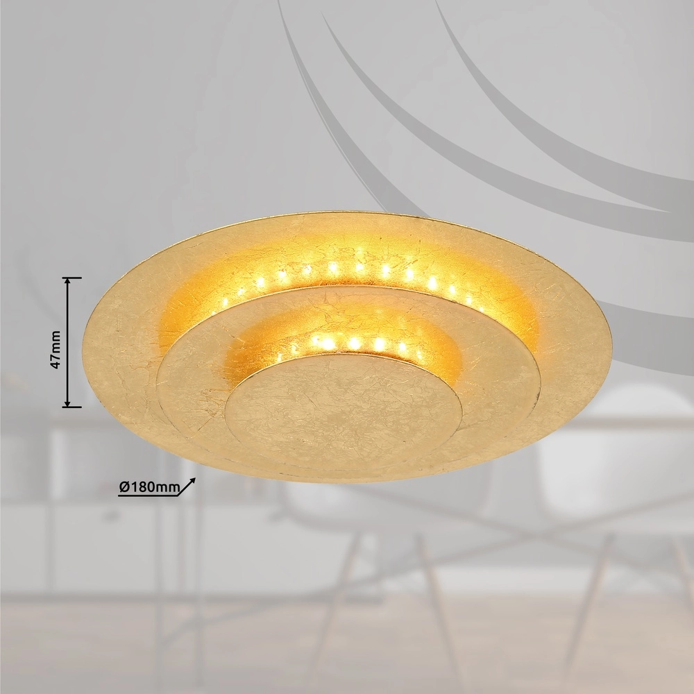 Golden ceiling lamp Heda Ø 18cm Globo 9007371458523