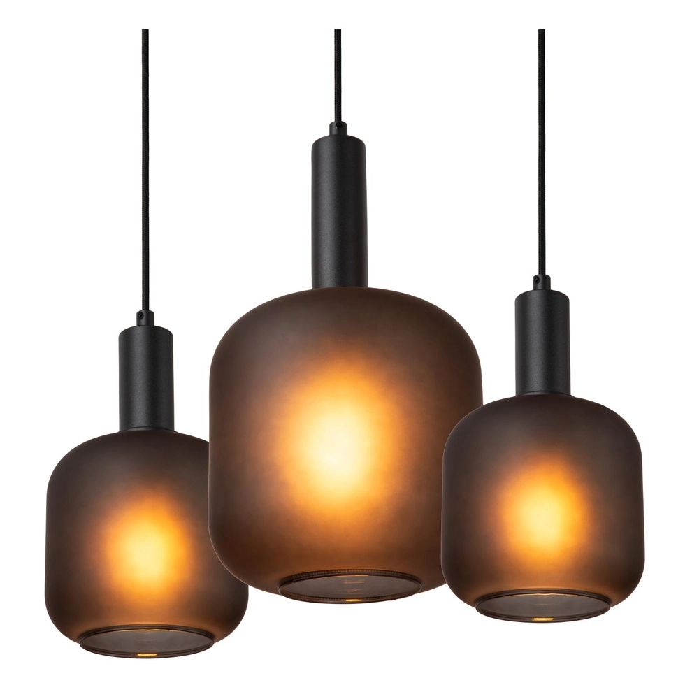 Black pendant lamp Eloise 7-light Lucide 5411212452481