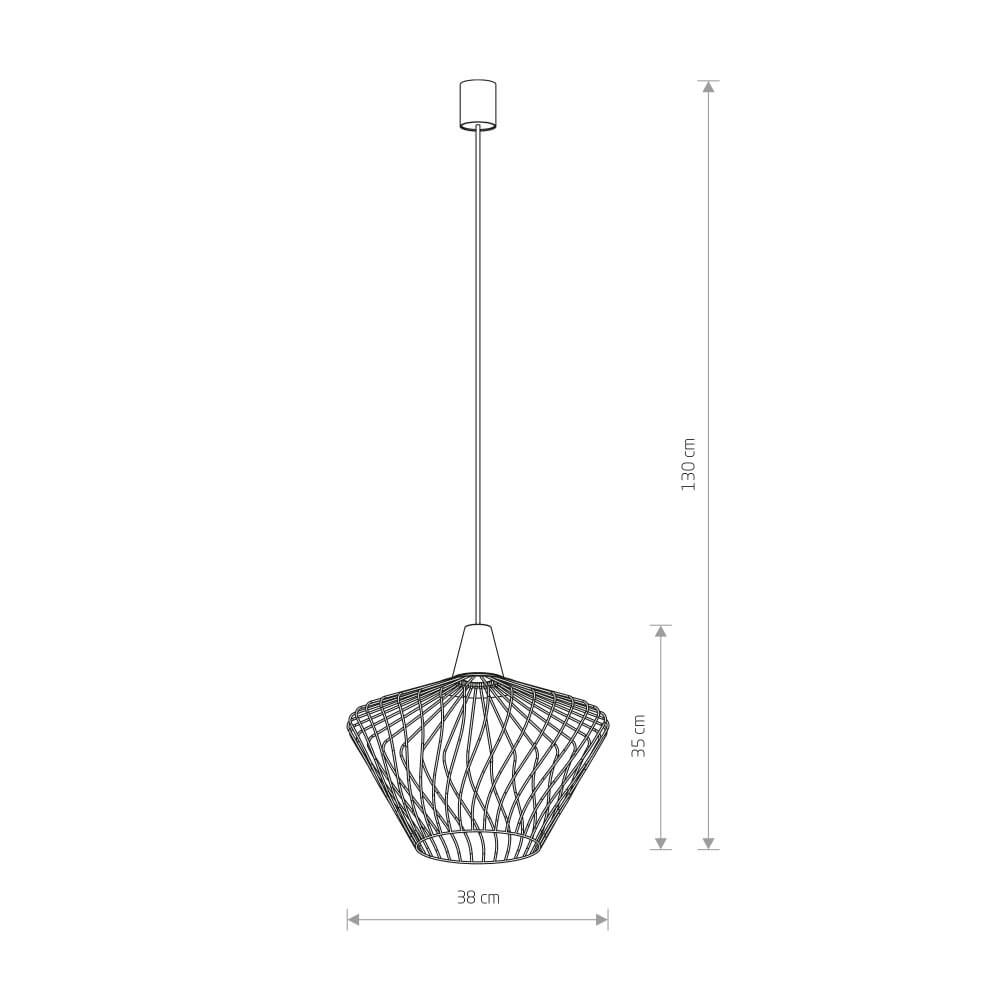 Wire lamp Ø 38cm Wave gold Lyora 5903139886192