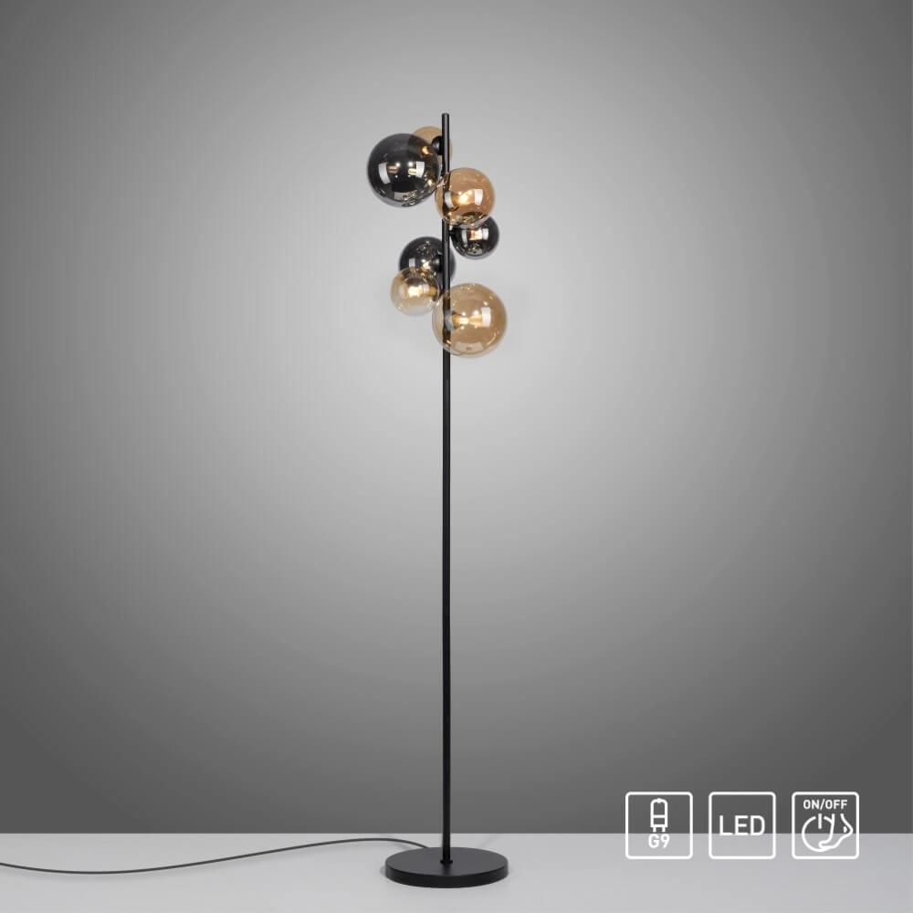 Black floor lamp Popsicle design Paul Neuhaus 4012248375532