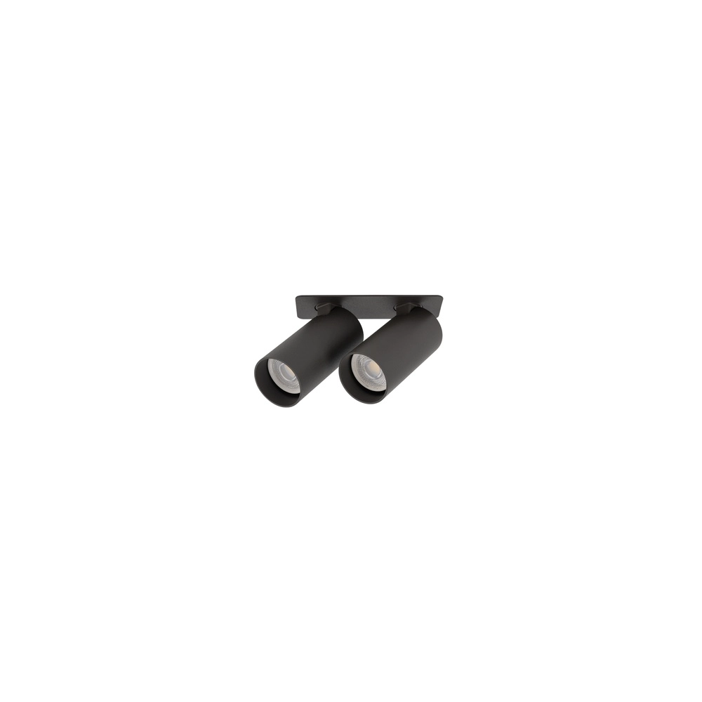 Double recessed spotlight Fourty Orientable - dark grey