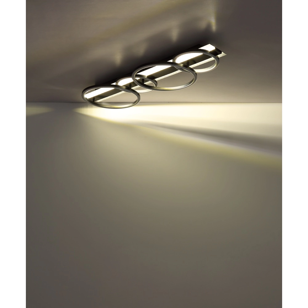 Black ceiling lamp Norberto 4 rings Globo 9007371575831