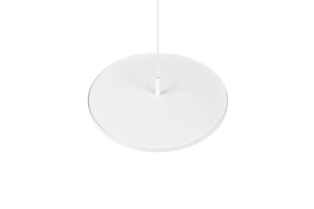 White sleek hanging lamp Tray Ø 40cm Trio 4017807537956