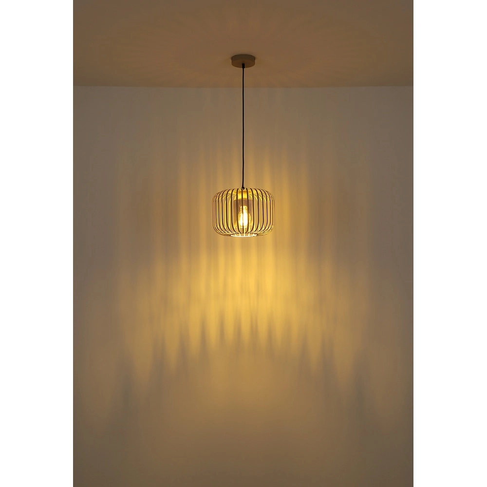 1-light pendant lamp Alfred sand brown Ø 28cm Globo 9007371528615