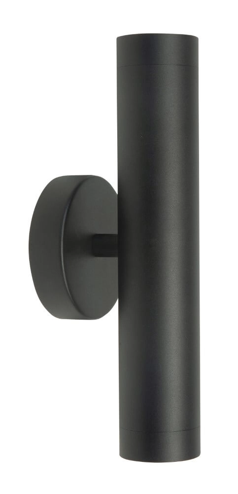 Black wall spotlight Perugia up & down