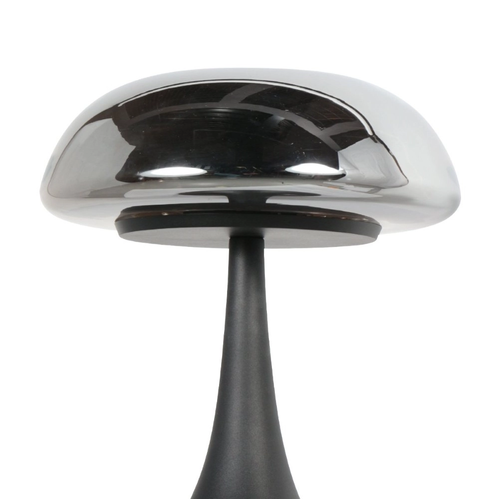 Table lamp Ancilla black with smoke glass