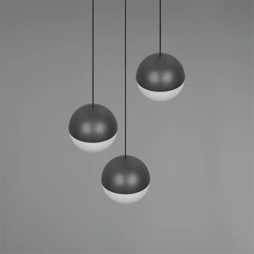 3-light pendant lamp Senta round anthracite Trio 4017807697834
