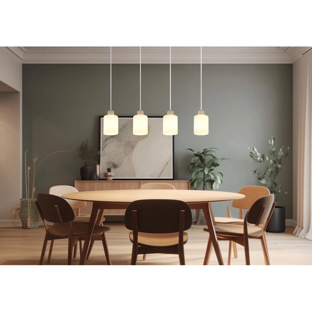 4-light pendant lamp Trent sand brown Globo 9007371575978