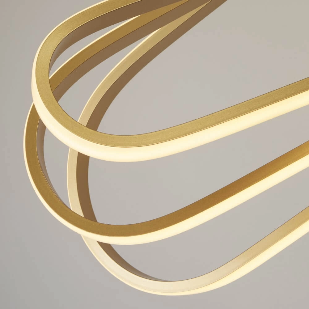 Sleek gold pendant lamp Clip Searchlight 5053423227436