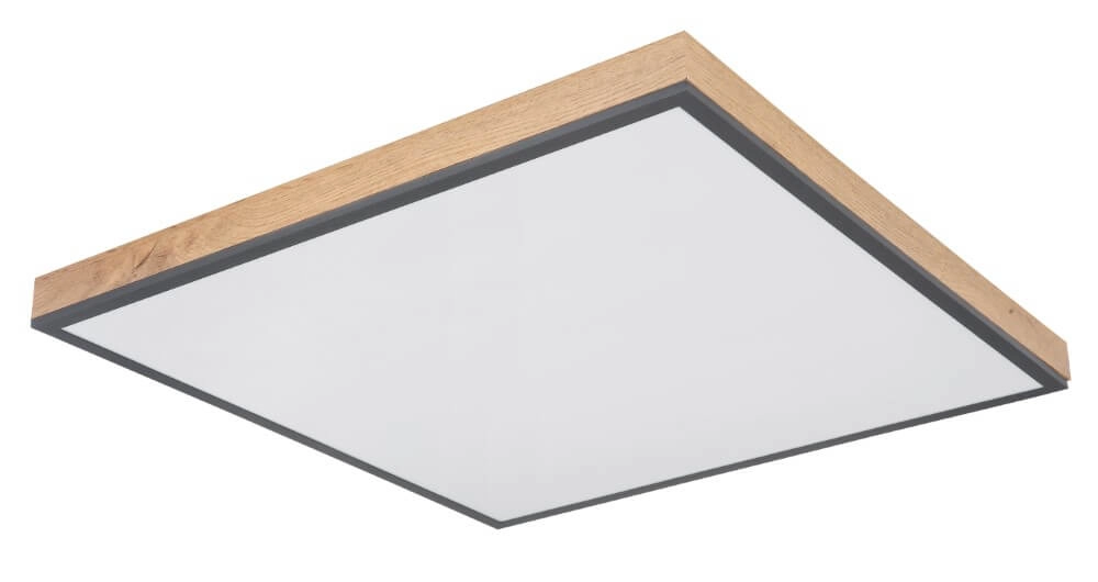 Wooden LED ceiling lamp Doro 59x59 cm Globo 9007371421992