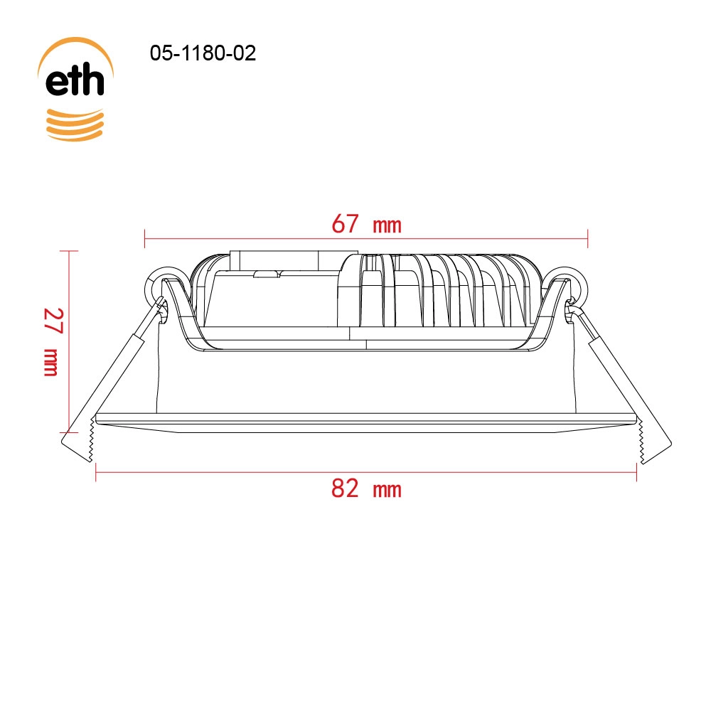 Led recessed spotlight Ronin IP44 - anodic brown ETH 8720195311188