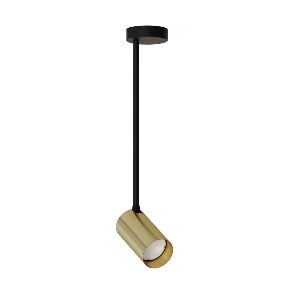 Tiltable surface-mounted spotlight Mono Long gold