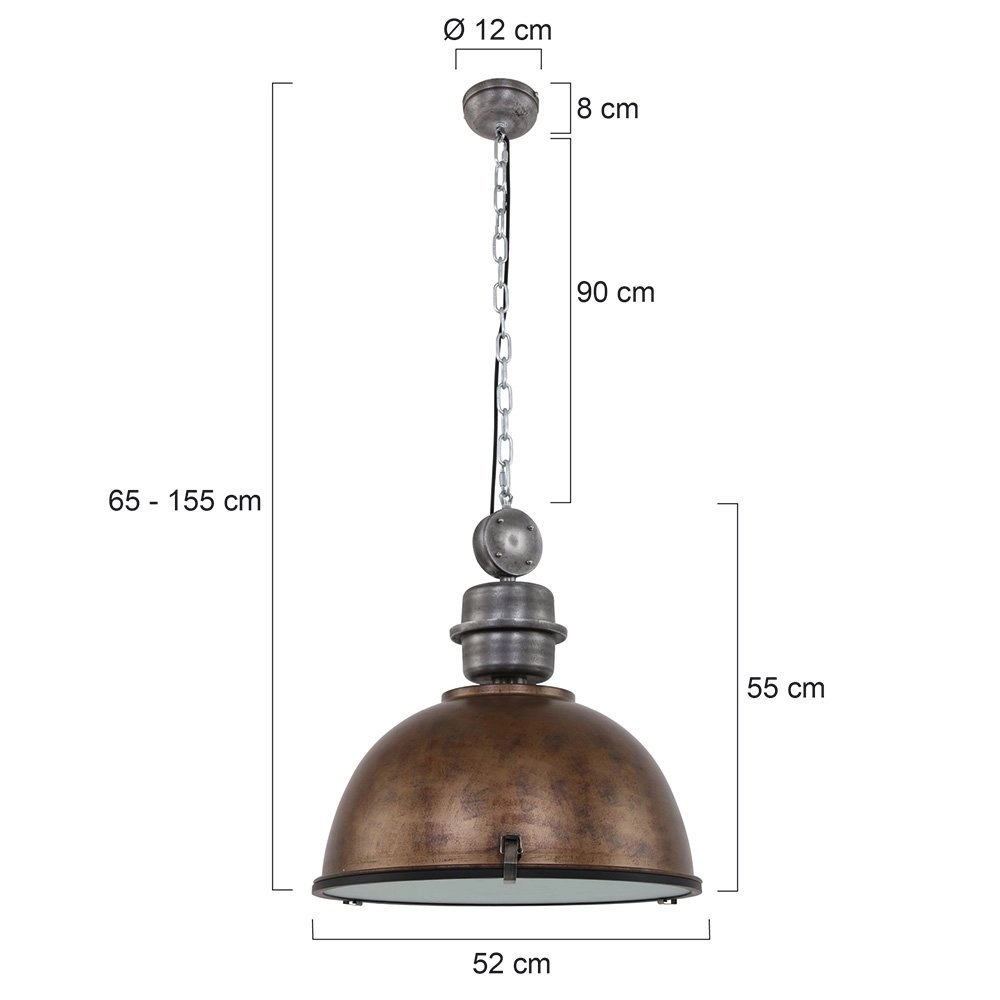 Pendant lamp Bikkel XXL Industry Steinhauer 8712746106701
