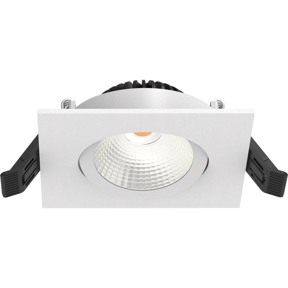 Square recessed spotlight Dublin white