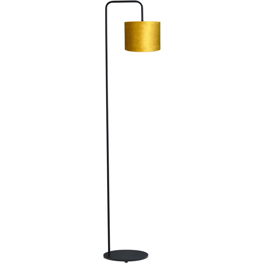 Floor table lamp Venus 152cm with gold-colored lampshade