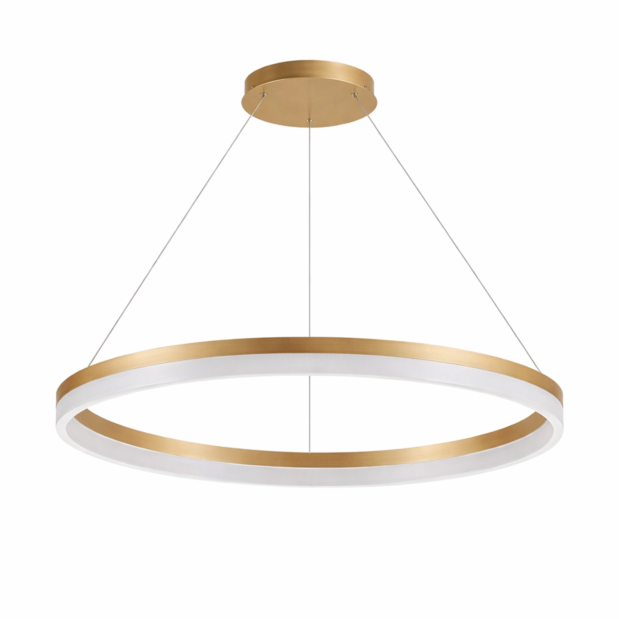 Sleek pendant lamp Ara Ø 60cm gold Lyora 5053423316086