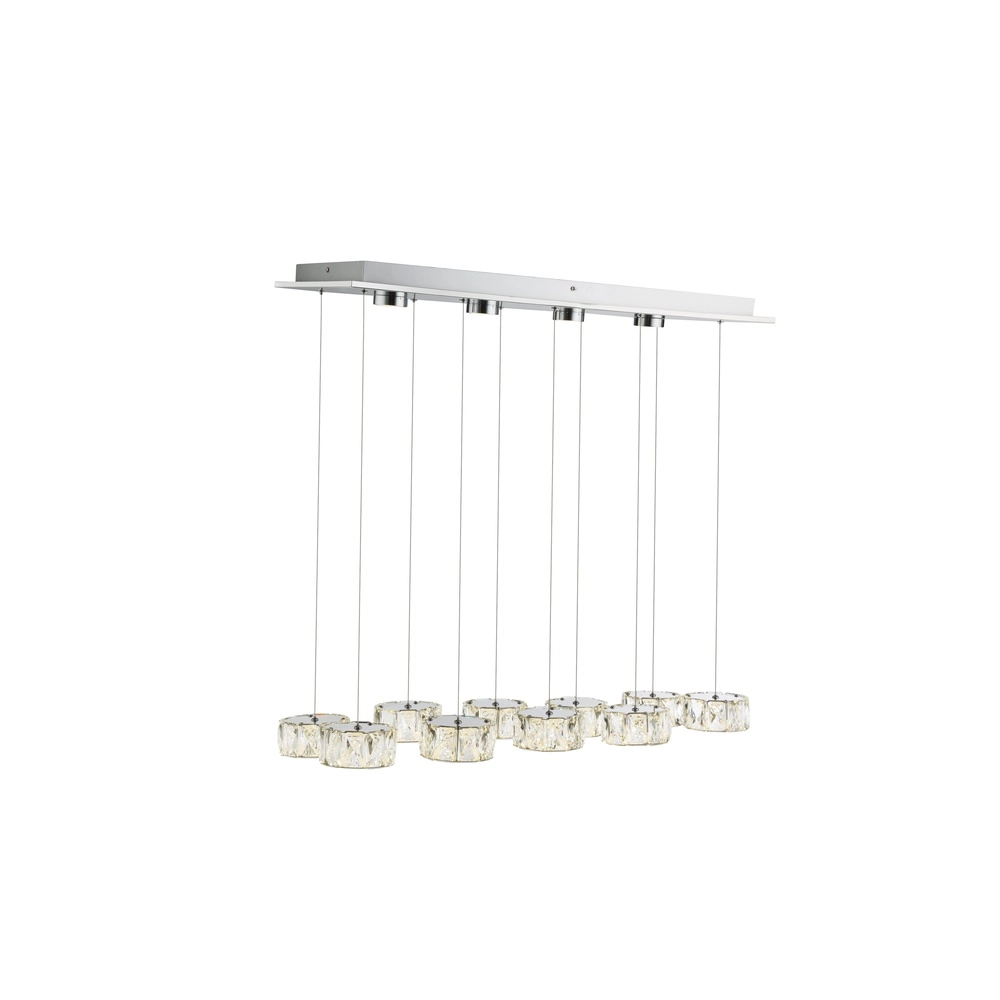 10-light pendant lamp Amur chrome Globo 9007371345069