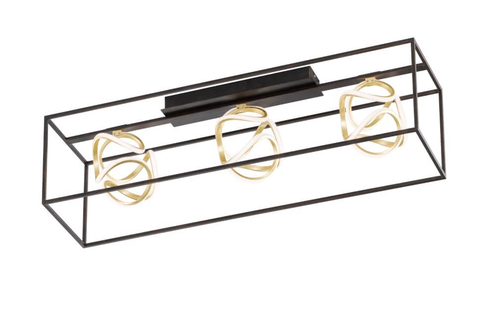 Designer ceiling lamp Gesa black with gold