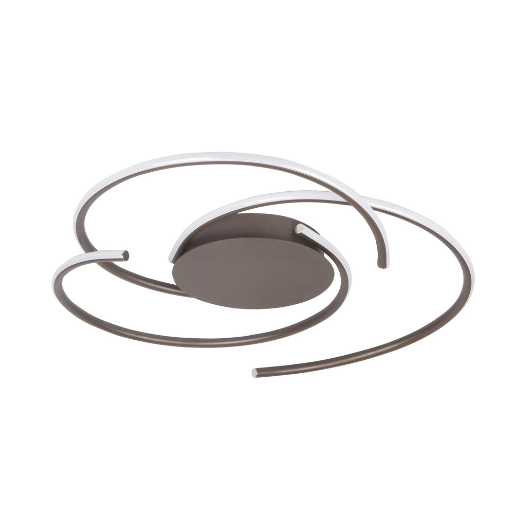 Modern ceiling lamp Reverso chocolate brown