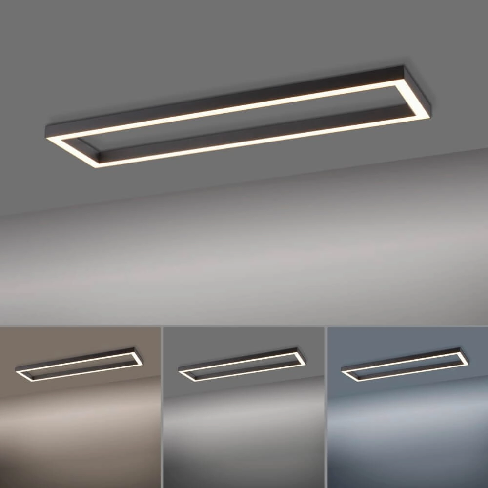 Rectangular ceiling lamp Pure Lines Square anthracite Paul Neuhaus 4012248357941
