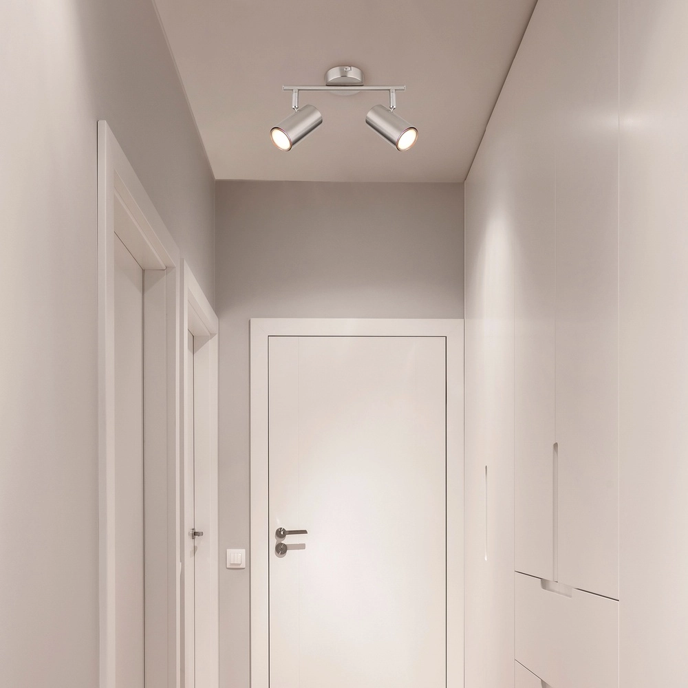 2-light ceiling lamp Allvi nickel Globo 9007371457762