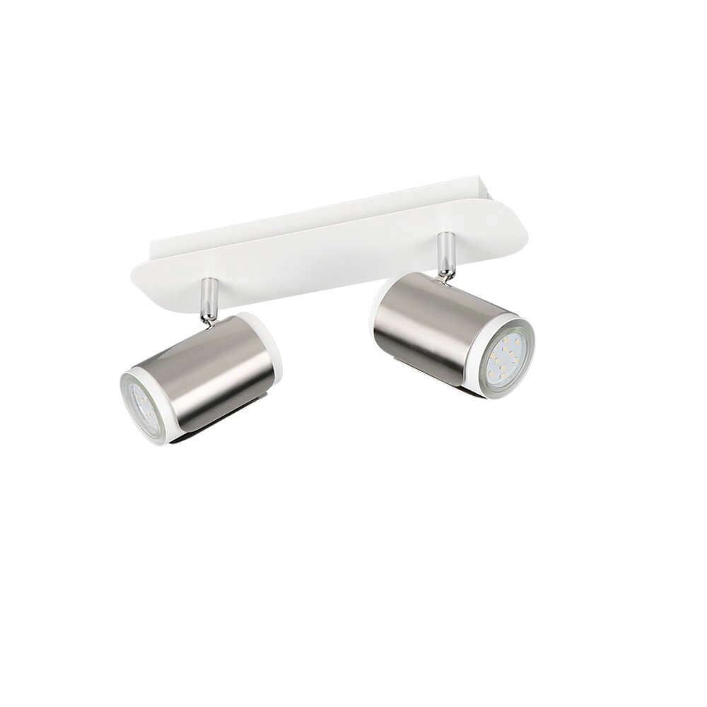 2-light surface-mounted spotlight Gillan nickel with white Trio 4017807640472