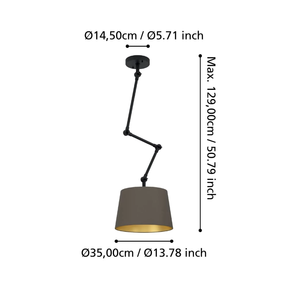 Hanging lamp adjustable Pistunio cappuccino Stars of Light 9008606238057