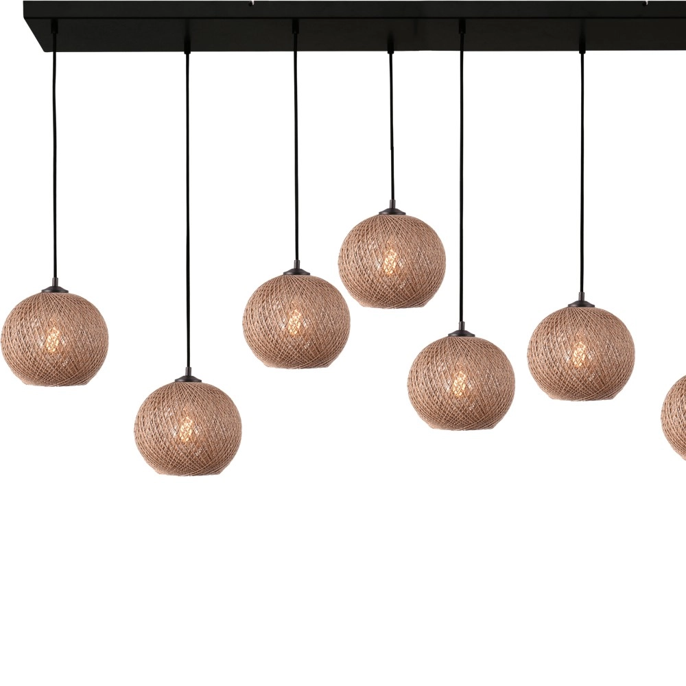 8-light pendant lamp Corda rattan Ø 20cm Masterlight 8718121353715