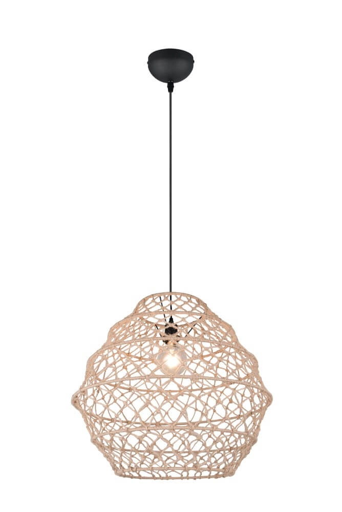 Rattan pendant lamp Hive Ø 60cm