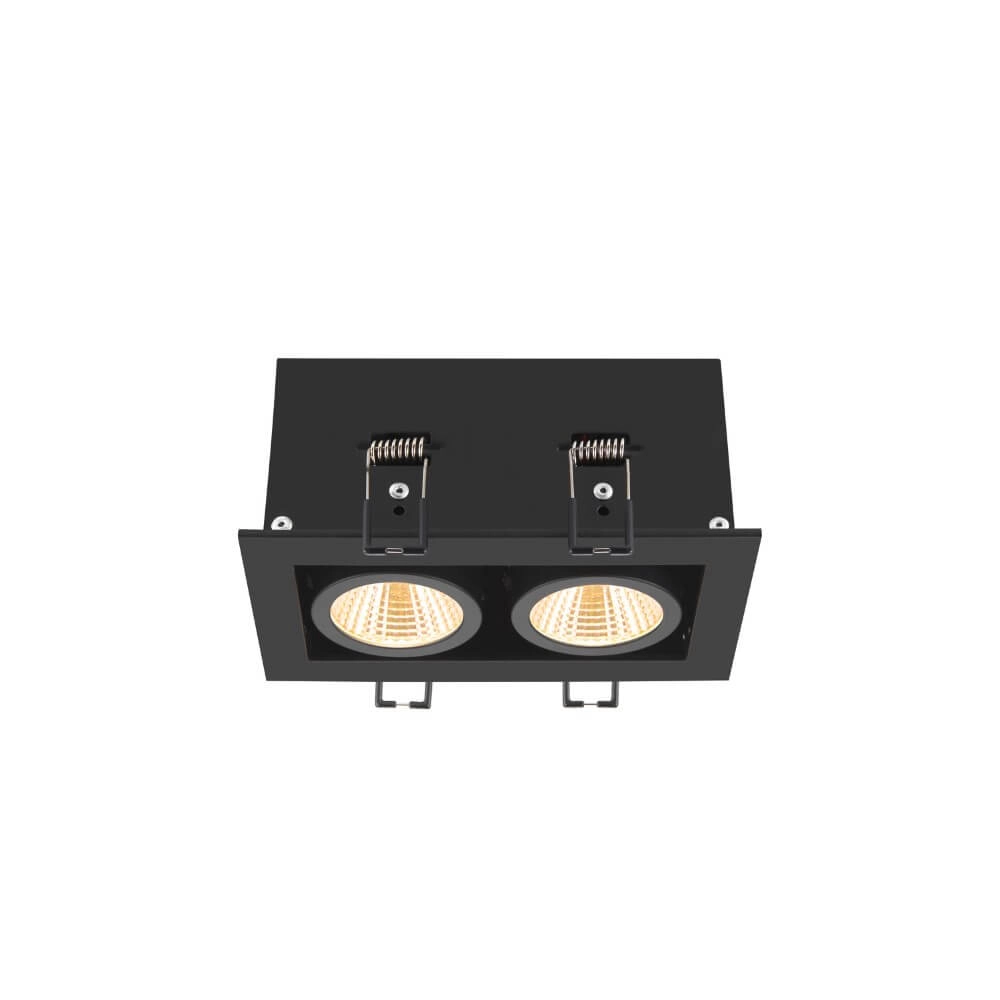 Square LED recessed spotlight Kadux Double 2x Led - black - 3000K SLV 4024163279109