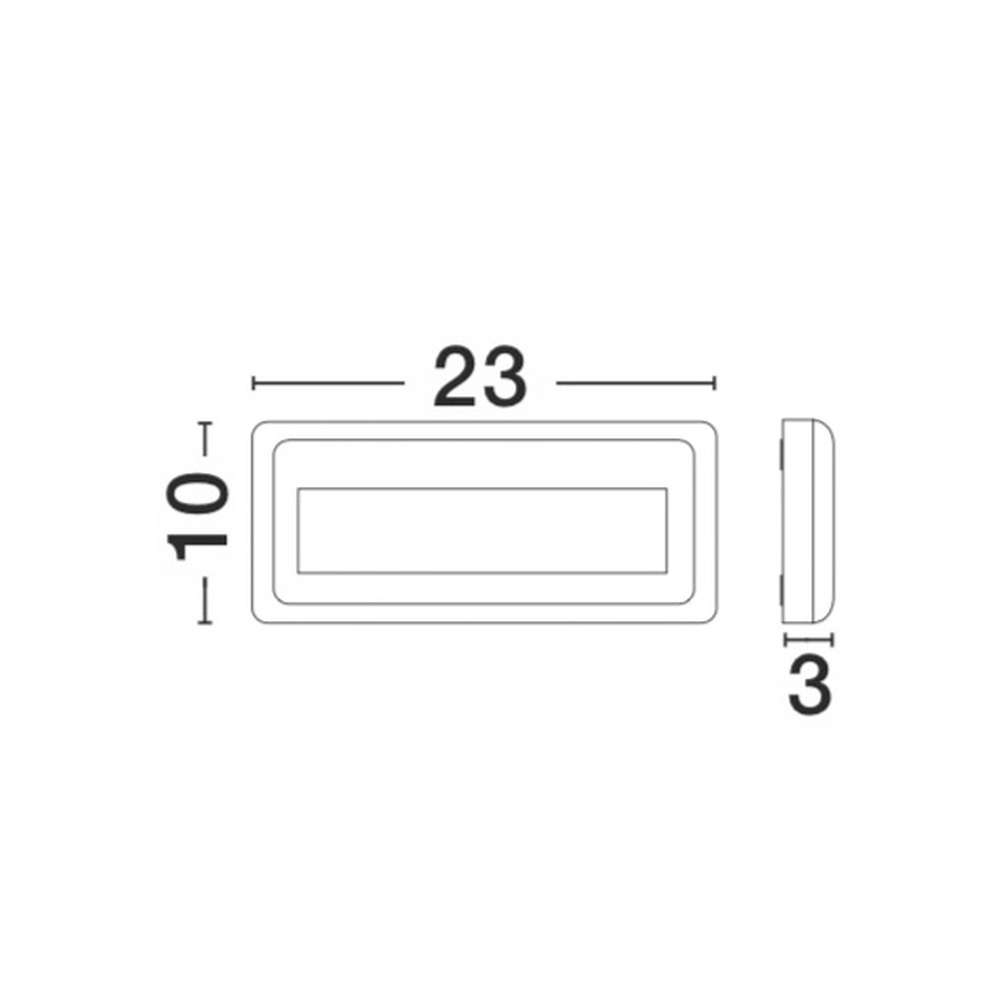 Wall lamp Pulsar rectangle grey Lyora 5212017413079