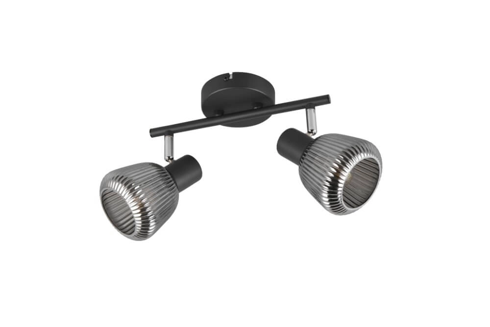 Double ceiling lamp Tarifa with ribbed glass Trio 4017807615838