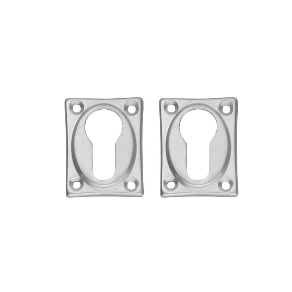 Set of 2 key rosettes Tira Rectangle Chrome