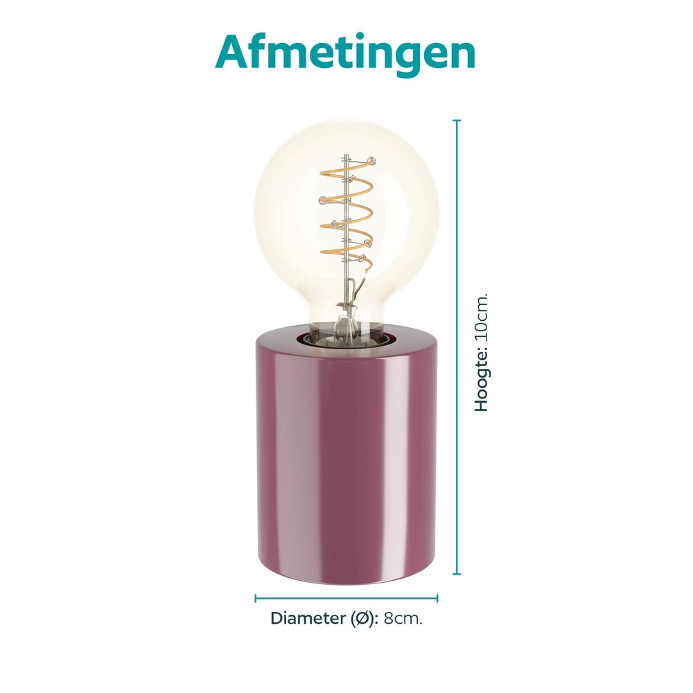 Table lamp Murama burgundy red