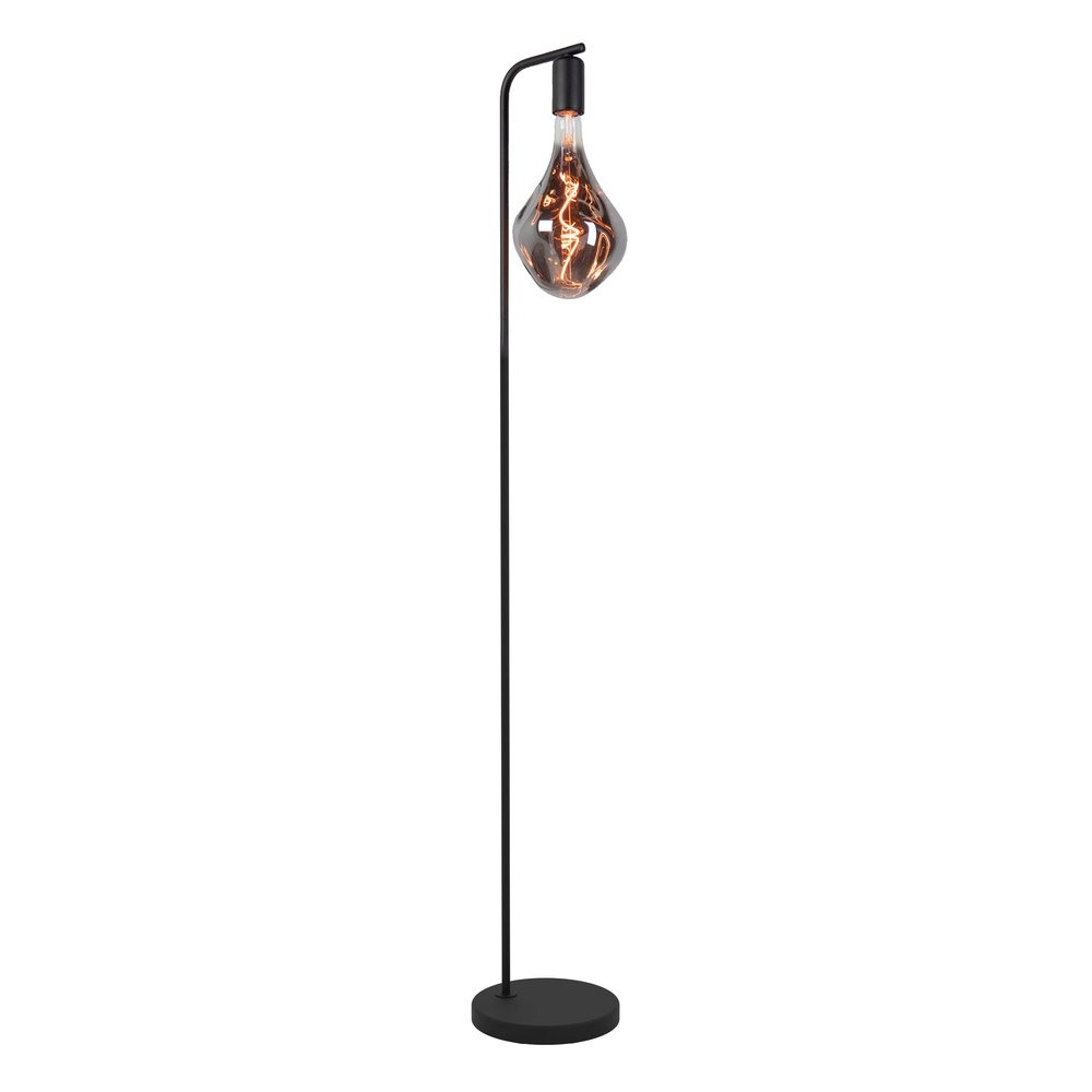 Black floor lamp Cranley 1 1x E27