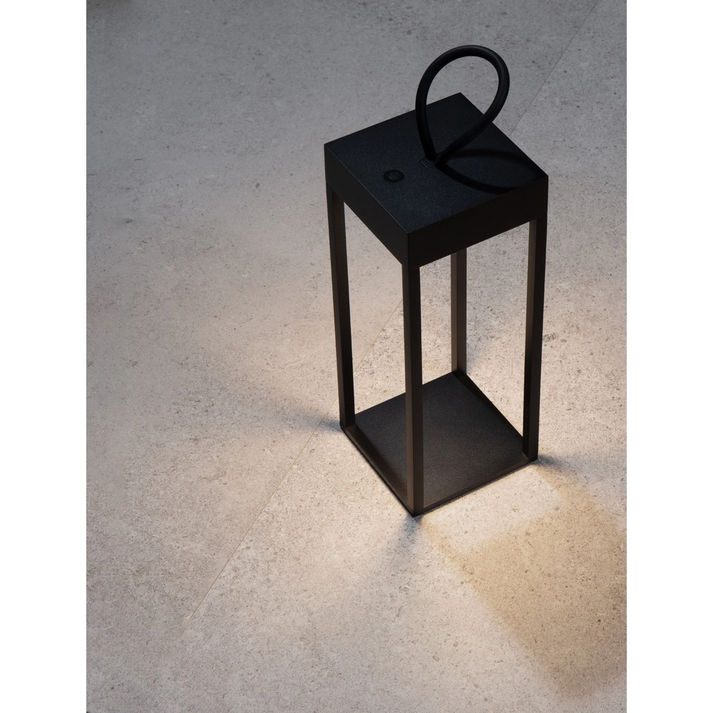 Black table lamp Lucia Rechargeable