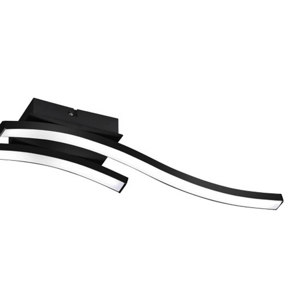 Design ceiling lamp Route 2-light black Trio 4017807471267