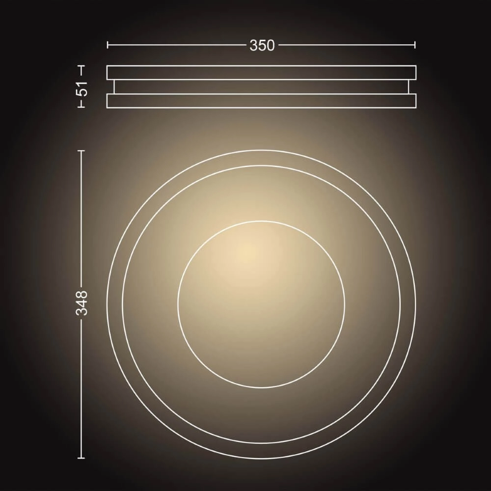Ceiling light Hue Being - White Ambiance Ø 34.8cm black Philips 8719514341135