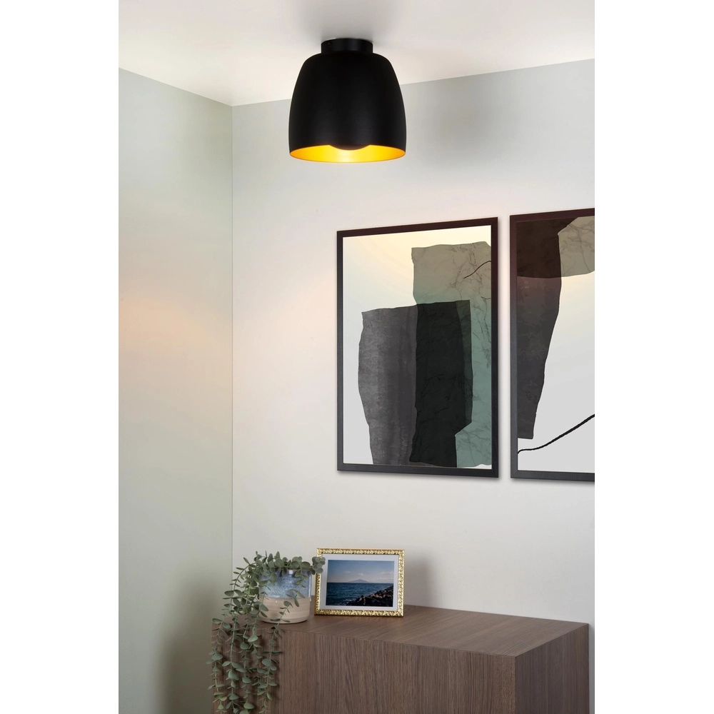 Ceiling lamp Nolan Ø 24cm black Lucide 5411212302854
